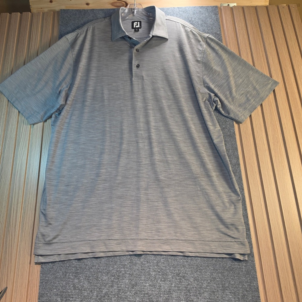 FootJoy Polo Mens XL Gray Good Space Dye Performance Golf Shirt